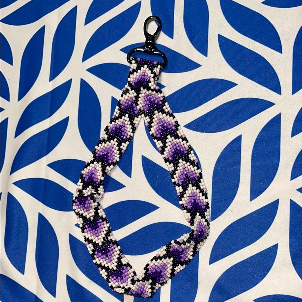 Handmade beaded lanyard